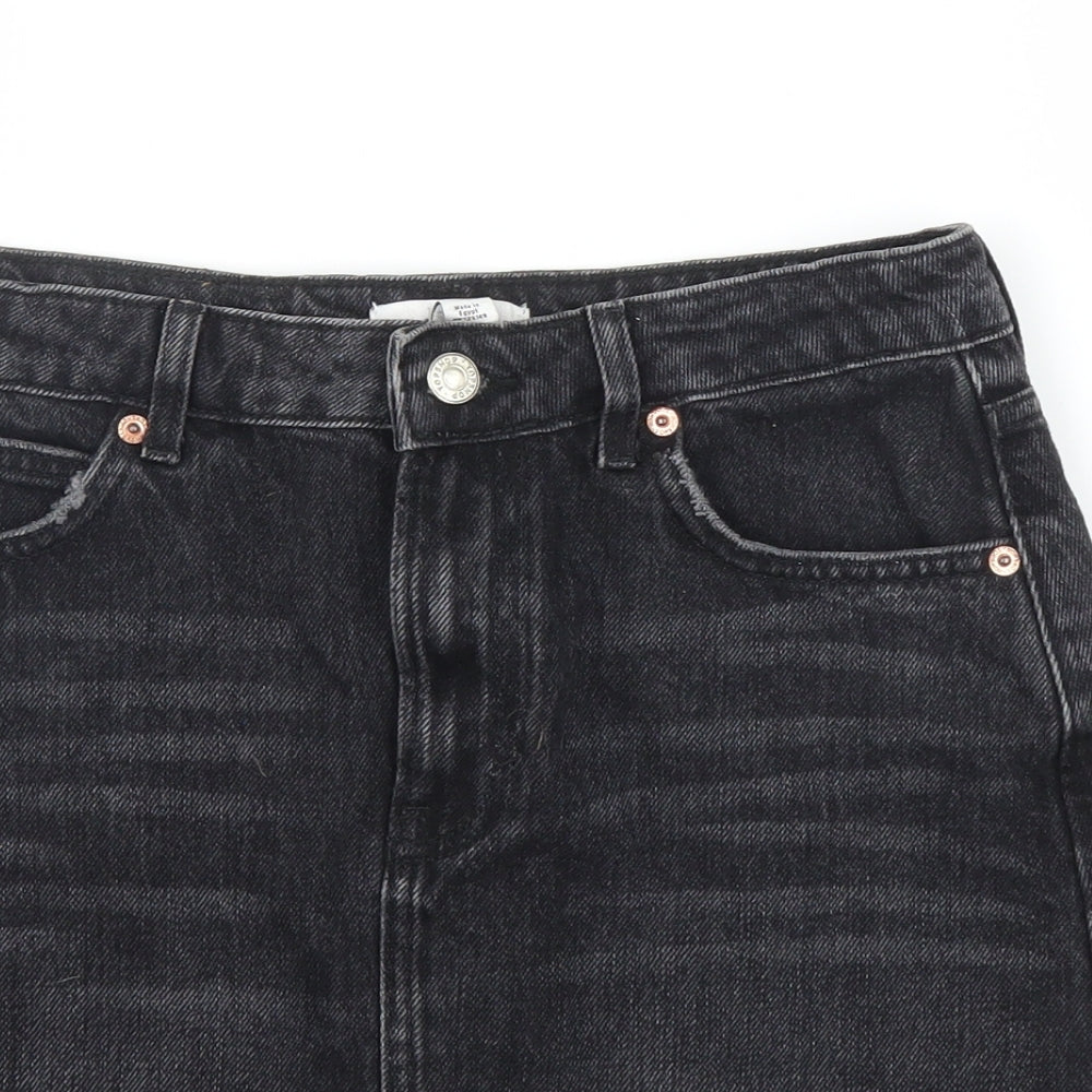 Womens UK Size 8 Topshop A-Line Denim Skirt