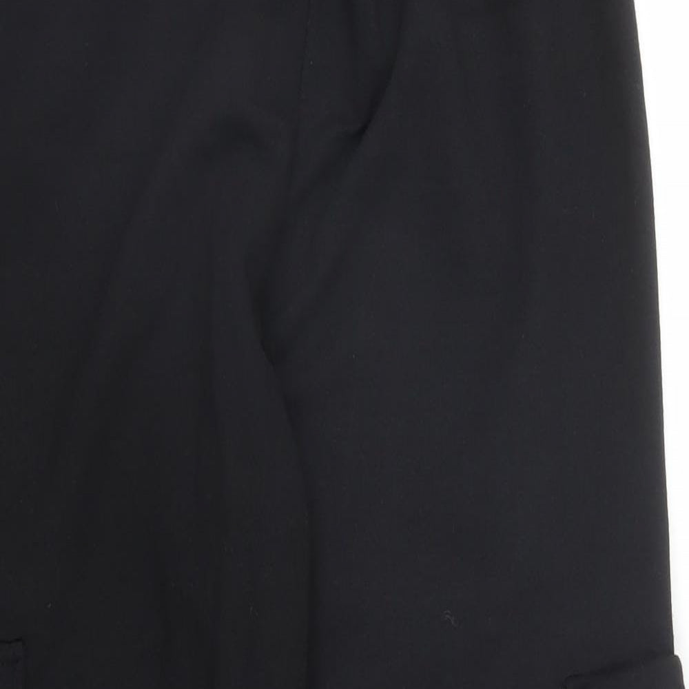 Womens UK Size M Boohoo Regular Fit Sweatpants Black Trousers