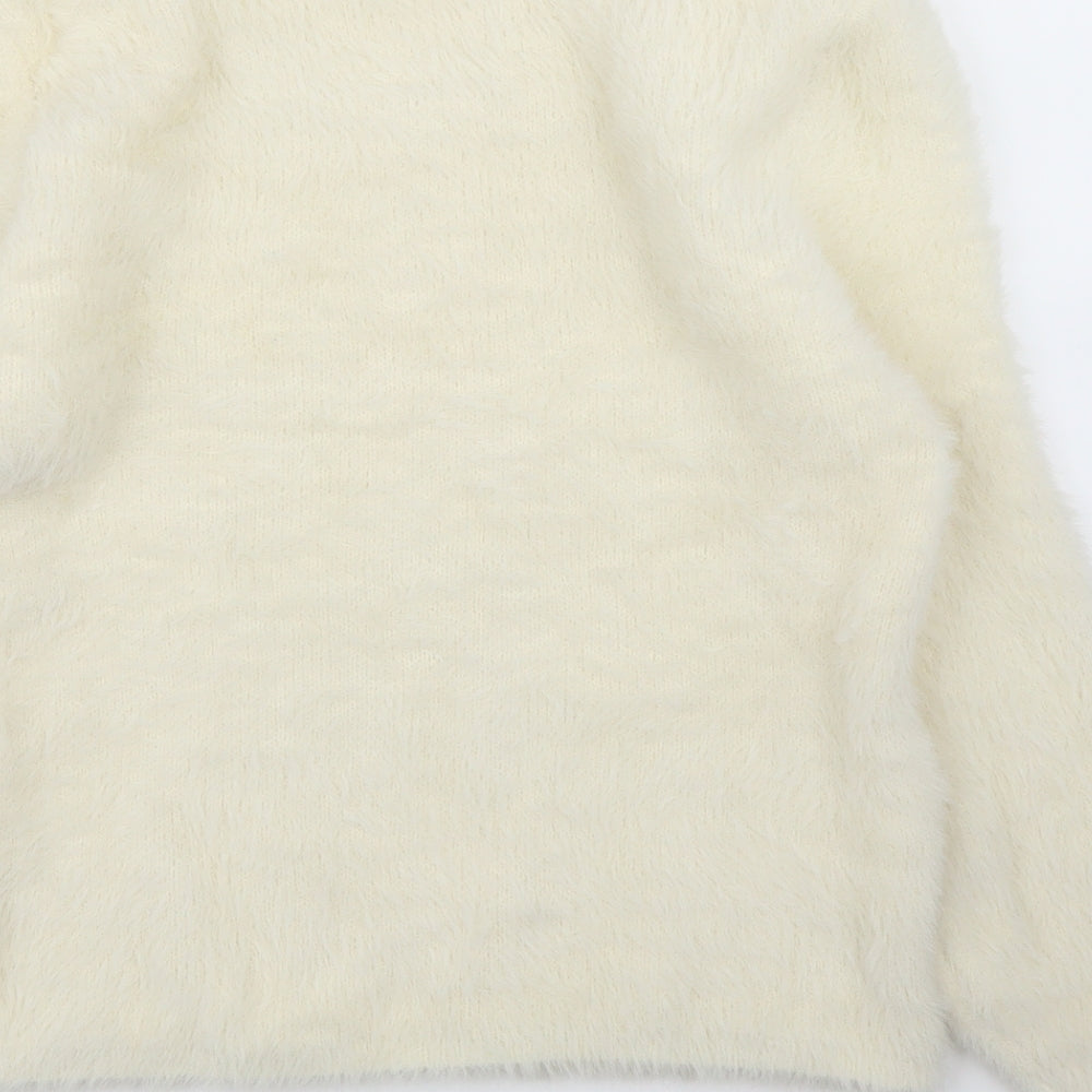 Brand and care label for Isabella women’s ivory jumper, size S