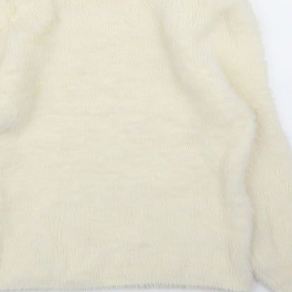 Brand and care label for Isabella women’s ivory jumper, size S