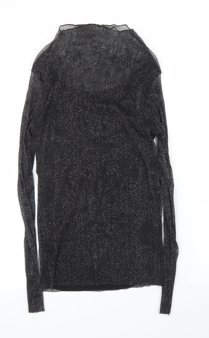 Womens UK Size S Preworn Silver Basic Blouse