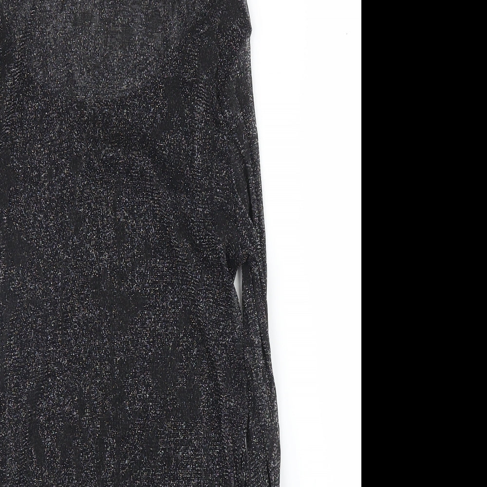 Womens UK Size S Preworn Silver Basic Blouse