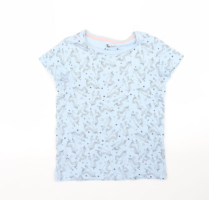 TU Girls Blue   Basic T-Shirt Size 8 Years