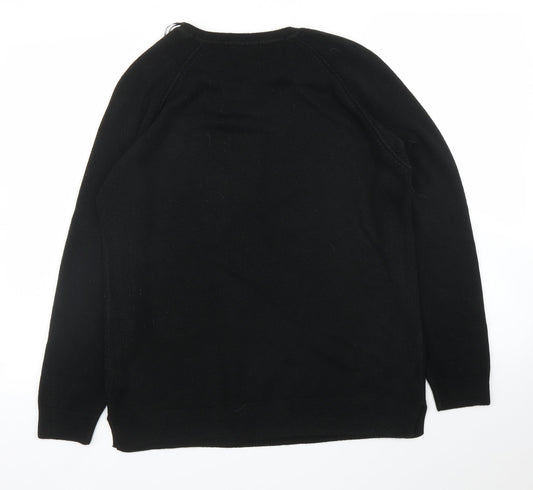 Womens UK Size 14 Papaya Black Pullover Jumper
