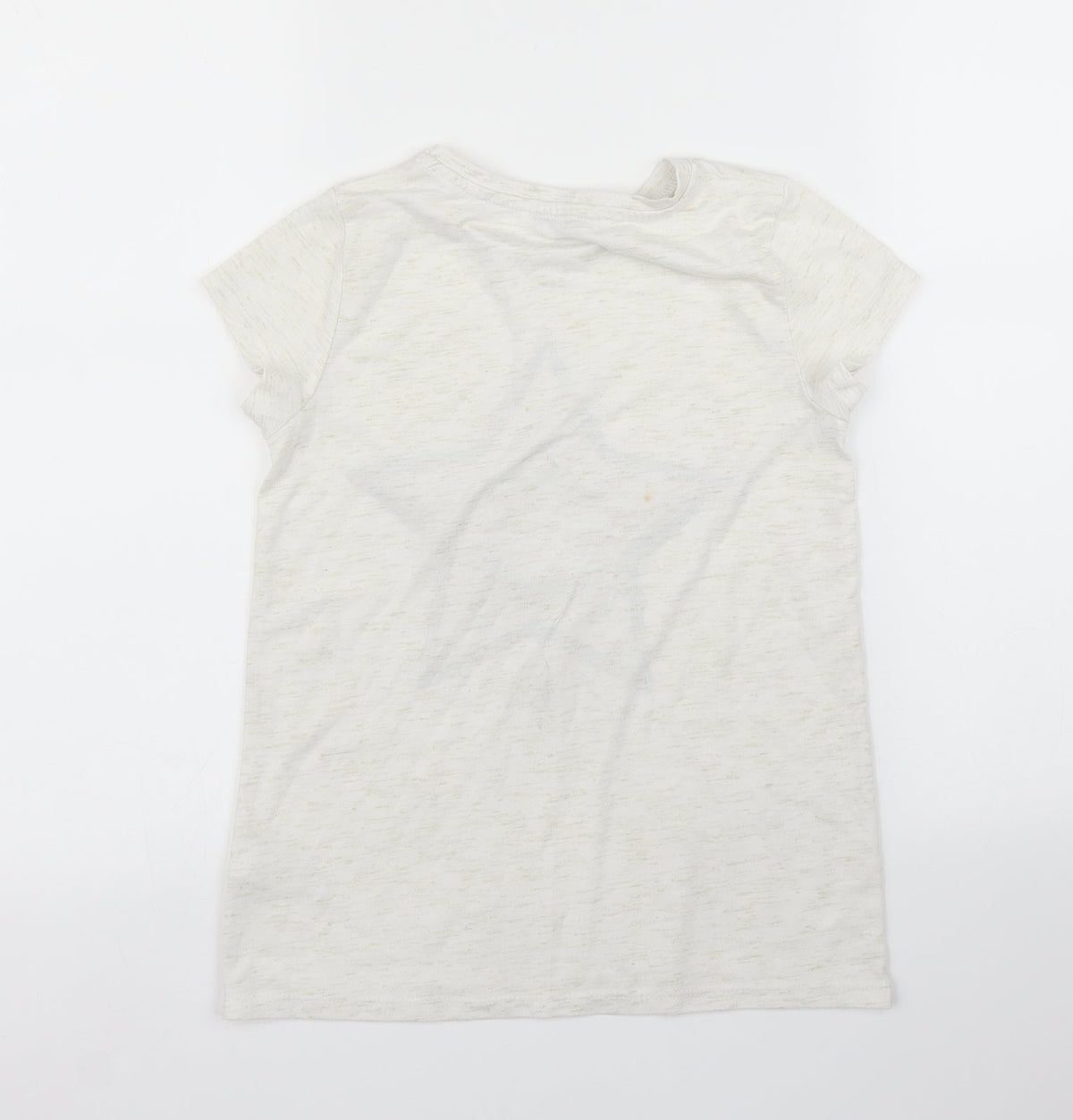 Back view of George girls’ white basic t-shirt, size 9, years