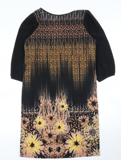 TU Womens Black Floral  Shift  Size 10