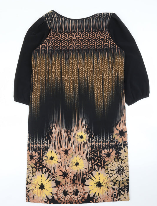 TU Womens Black Floral  Shift  Size 10