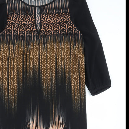 TU Womens Black Floral  Shift  Size 10