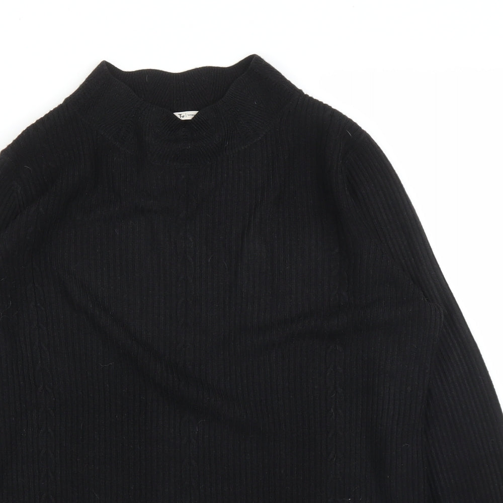 Womens UK Size 10 TU Black Basic Blouse