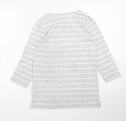 Old Navy Girls Grey Striped  Basic T-Shirt Size 14 Years