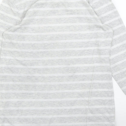 Old Navy Girls Grey Striped  Basic T-Shirt Size 14 Years