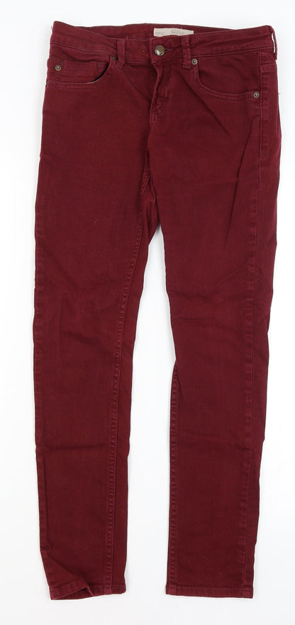 Topshop Womens Red   Skinny Jeans Size 28 in L29 in