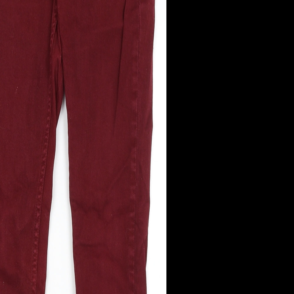 Topshop Womens Red   Skinny Jeans Size 28 in L29 in