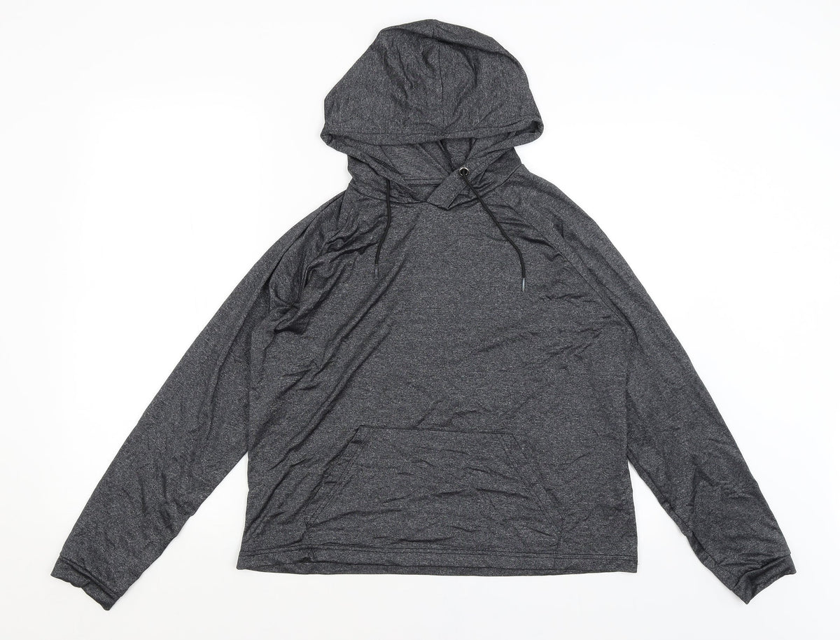 Front view of Atmosphere women’s grey pullover hoodie, size UK 10