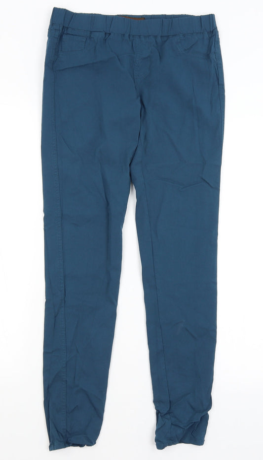 Womens UK Size 10 Tru Regular Fit Capri Blue Trousers