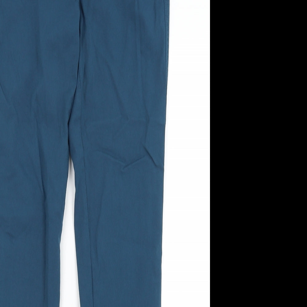 Womens UK Size 10 Tru Regular Fit Capri Blue Trousers