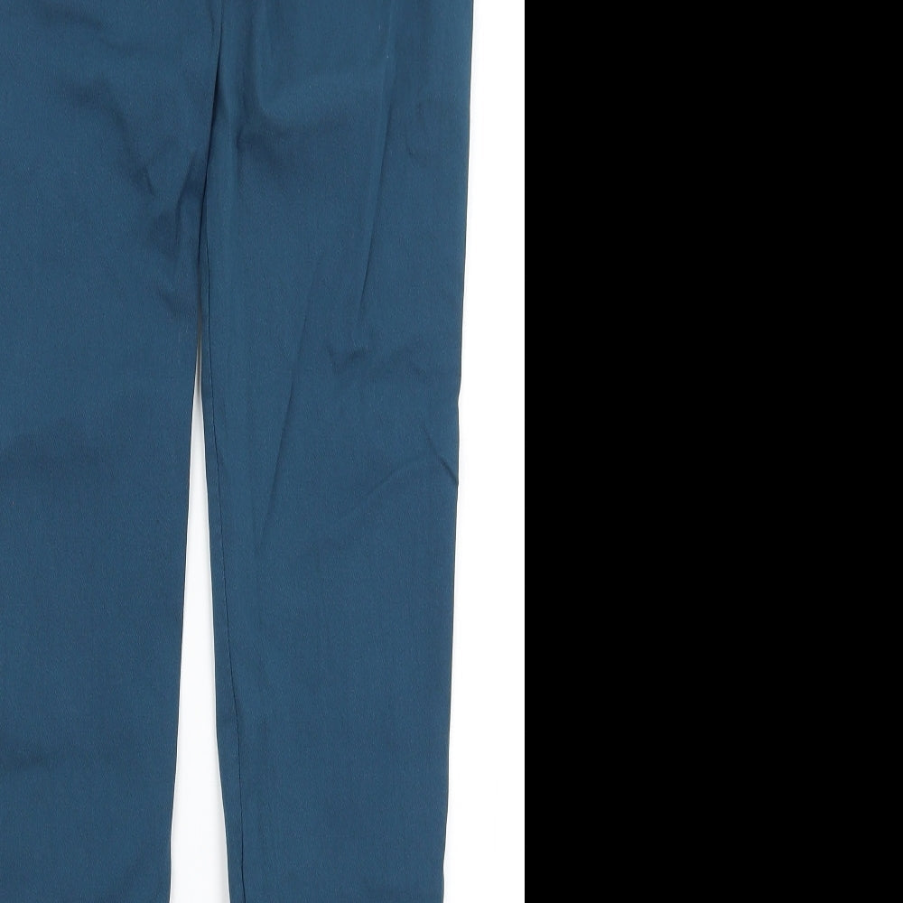 Womens UK Size 10 Tru Regular Fit Capri Blue Trousers
