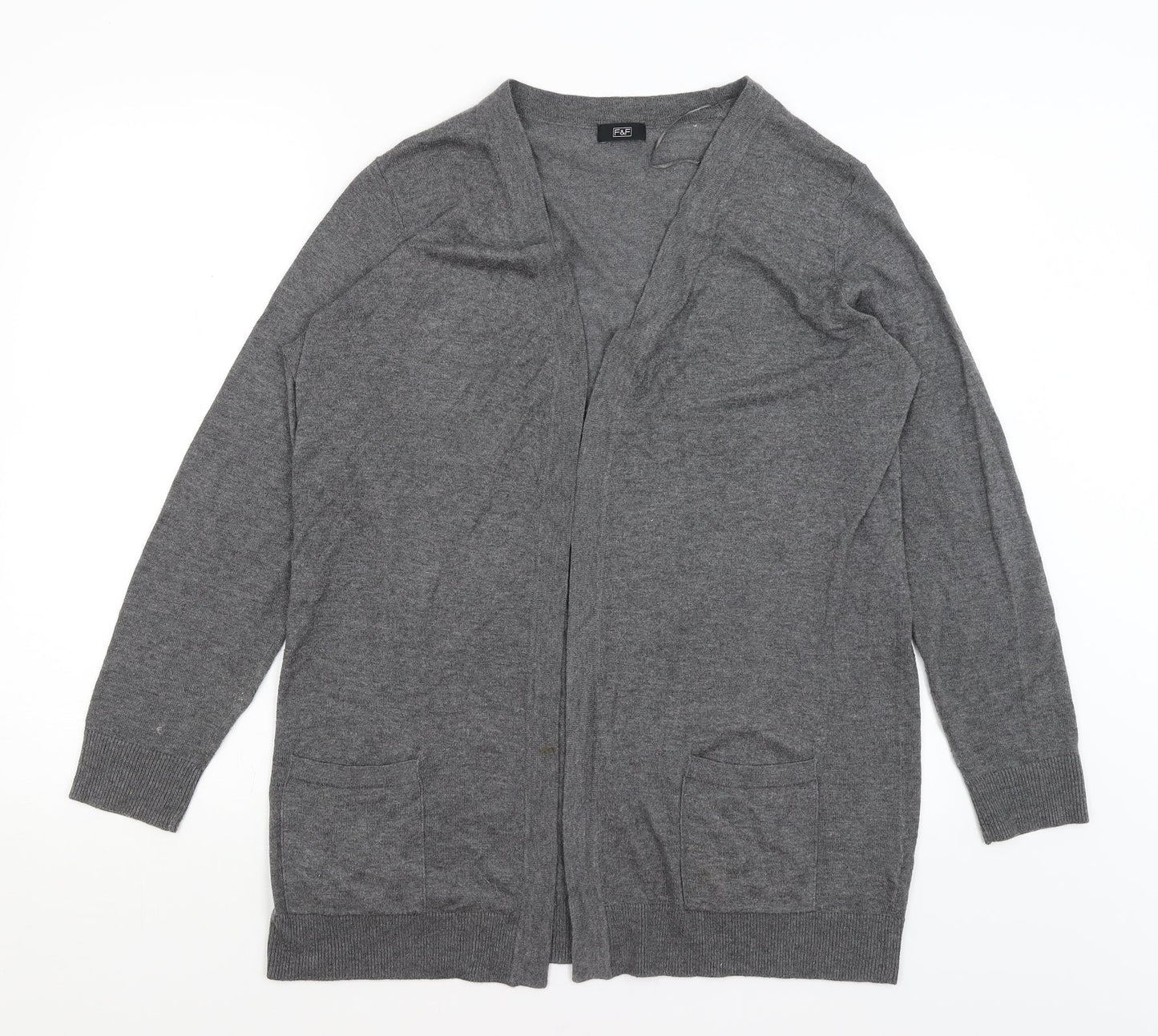 F&F Womens Grey   Shrug Jumper Size 16