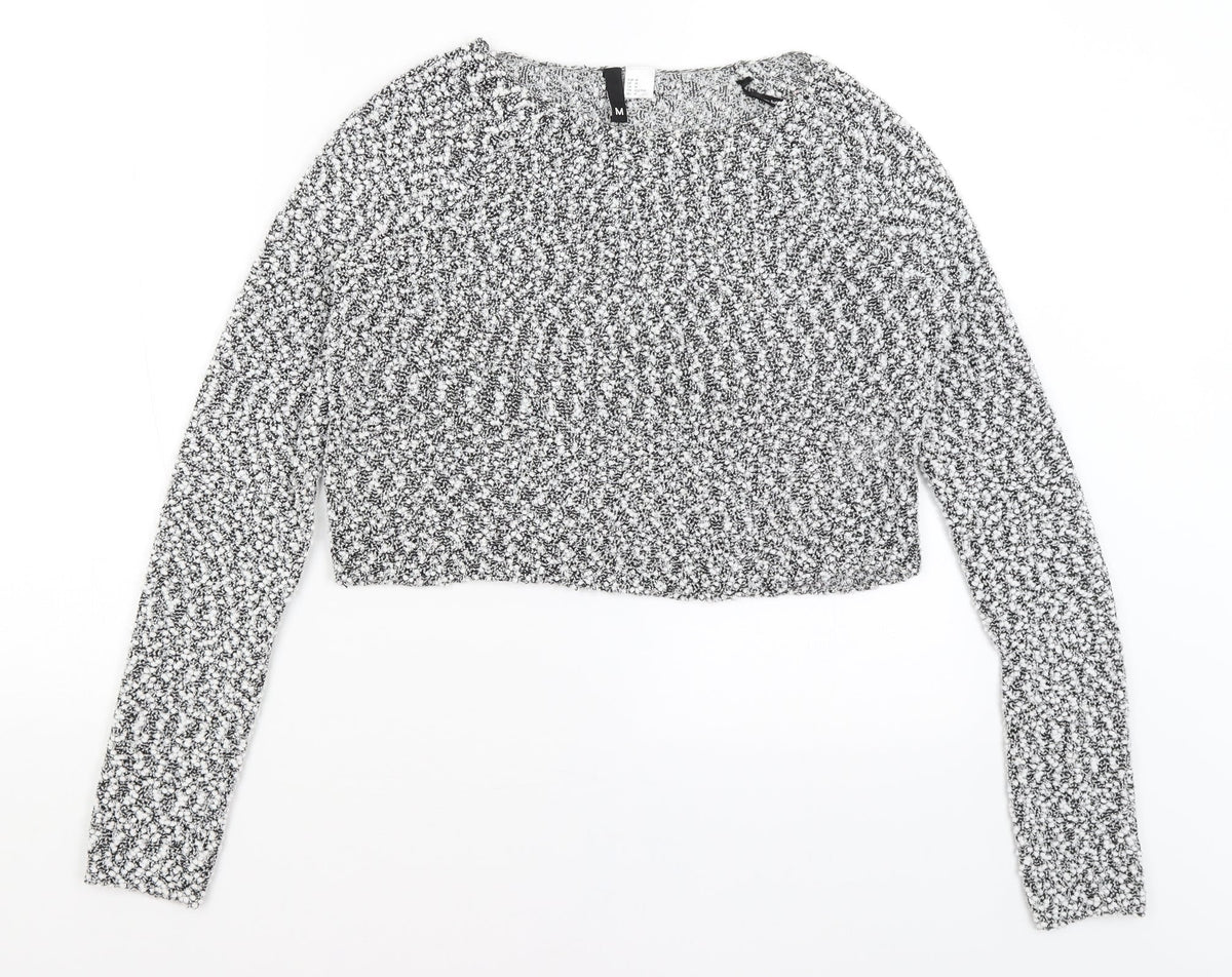 Womens UK Size M Divided Grey Pullover Jumper