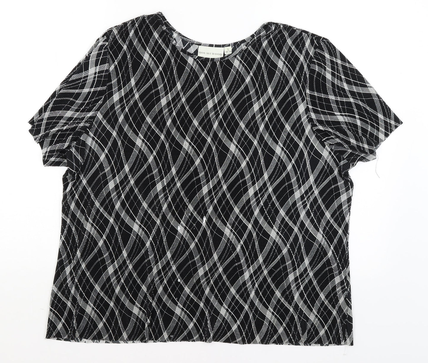 Womens UK Size L Holmewood Black Basic T-Shirt