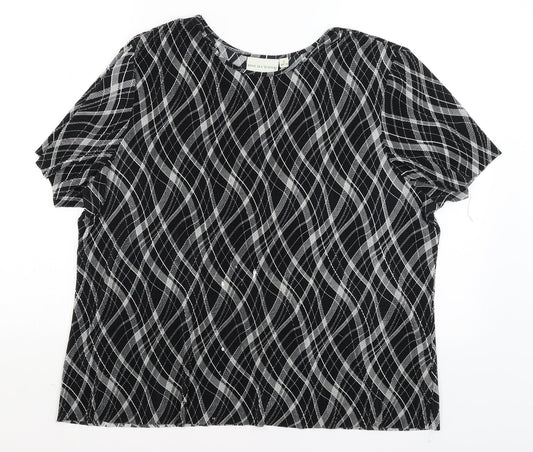 Womens UK Size L Holmewood Black Basic T-Shirt
