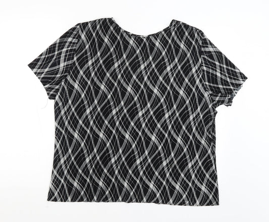 Womens UK Size L Holmewood Black Basic T-Shirt