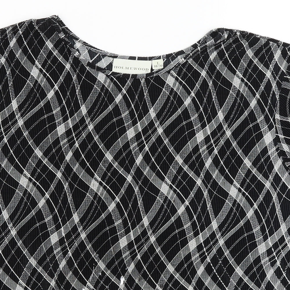 Womens UK Size L Holmewood Black Basic T-Shirt