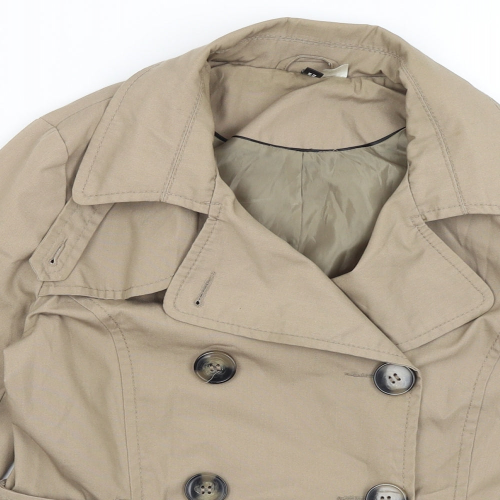 Divided Womens Brown   Pea Coat Coat Size 12