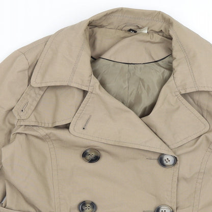 Divided Womens Brown   Pea Coat Coat Size 12