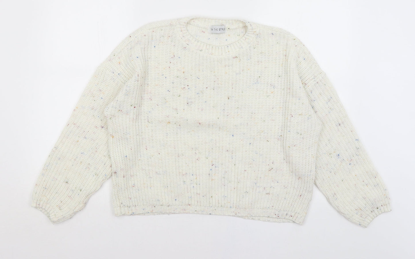 Womens UK Size 6 In the Style Ivory Pullover Jumper