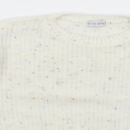 Womens UK Size 6 In the Style Ivory Pullover Jumper