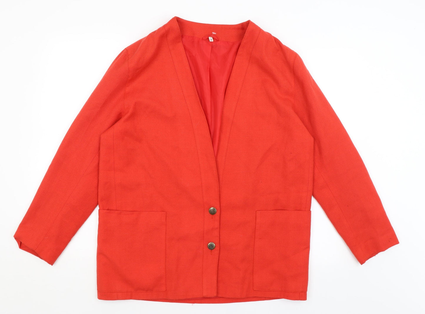 Womens UK Size 14 Preworn Regular Red Blazer