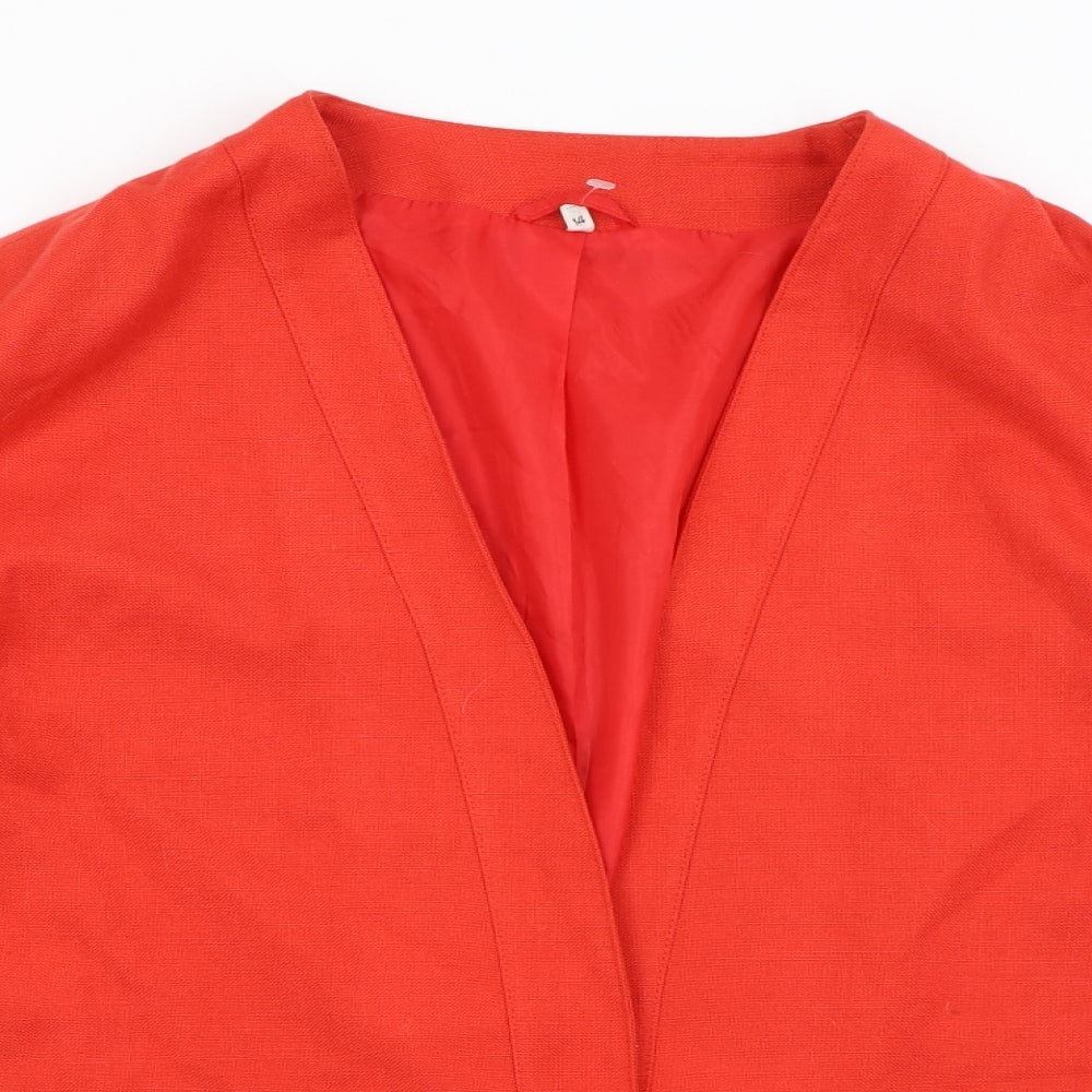 Womens UK Size 14 Preworn Regular Red Blazer