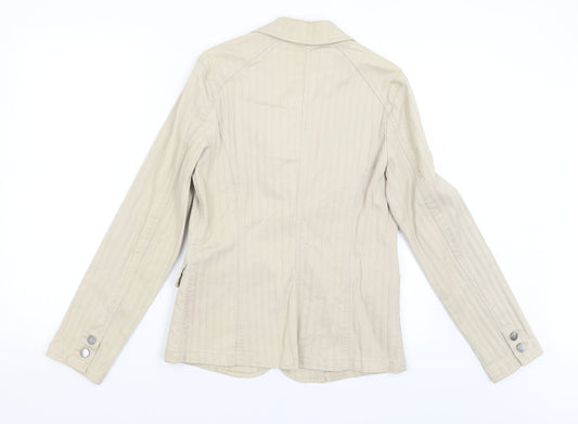 Casual Club Womens Beige   Jacket Blazer Size 12