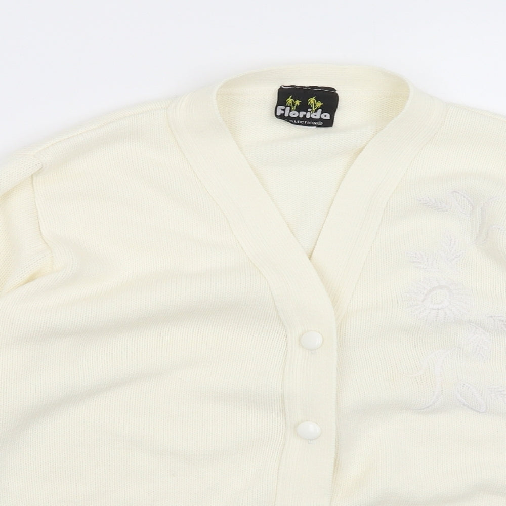 Womens UK Size S Florida Ivory Cardigan Jumper