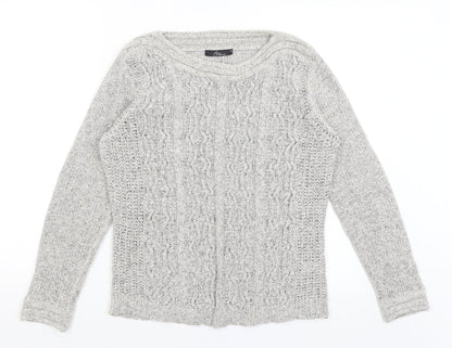 Womens UK Size S BM Collection Grey Pullover Jumper