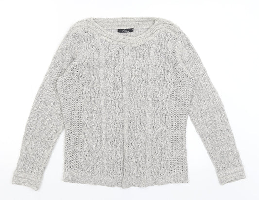 Womens UK Size S BM Collection Grey Pullover Jumper
