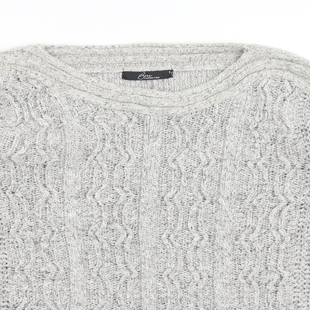 Womens UK Size S BM Collection Grey Pullover Jumper