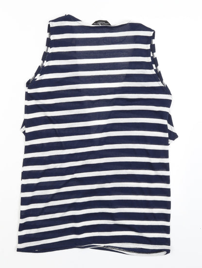 Womens UK Size M Dorothy Perkins Blue Vest Jumper