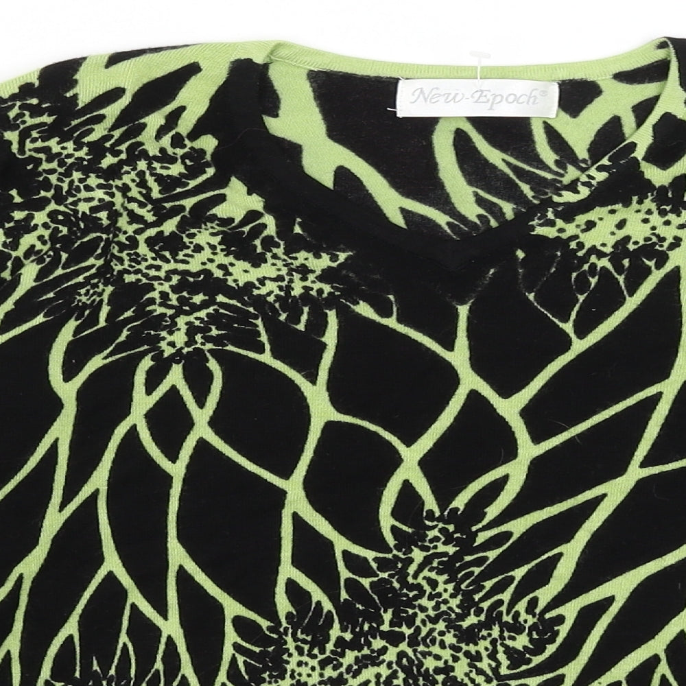 Close-up detail of New Epoch women’s black jumper, size S