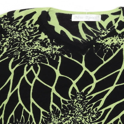 Close-up detail of New Epoch women’s black jumper, size S