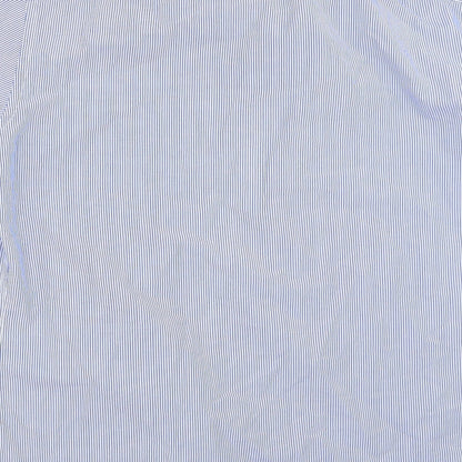 Primark Mens Blue Striped   Button-Up Size 15.5