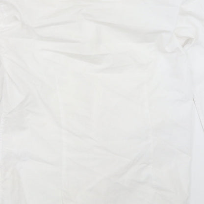Mens UK Size 14.5 Cedar Wood State White  Button-Up Long Sleeve Casual Shirt