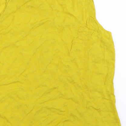 TU Womens Yellow   Basic Button-Up Size 16