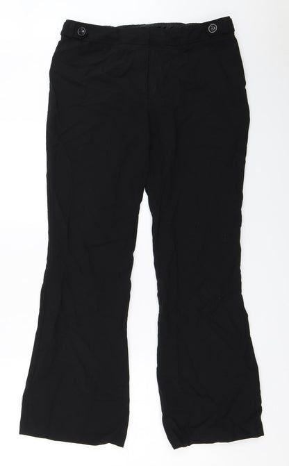 Womens UK Size 10 Dunnes Stores Regular Fit  Black Trousers