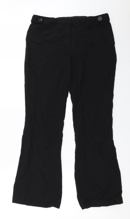 Womens UK Size 10 Dunnes Stores Regular Fit  Black Trousers