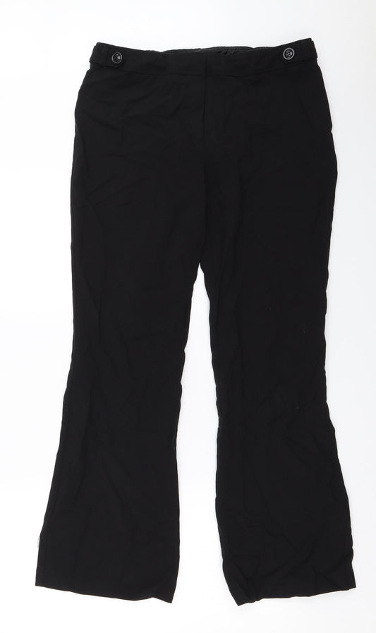 Womens UK Size 10 Dunnes Stores Regular Fit  Black Trousers