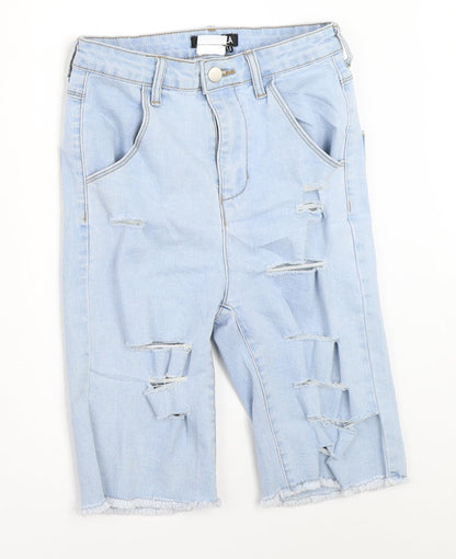 Lasula Womens Blue  Denim Cut-Off Shorts Size 6