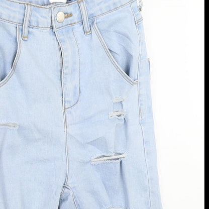 Lasula Womens Blue  Denim Cut-Off Shorts Size 6