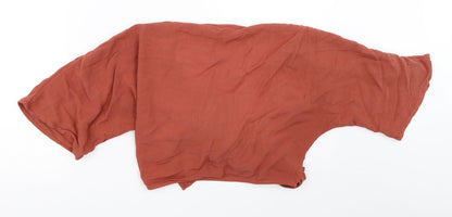 Back view of Iisla & Bird women’s orange cropped blouse, size UK 6